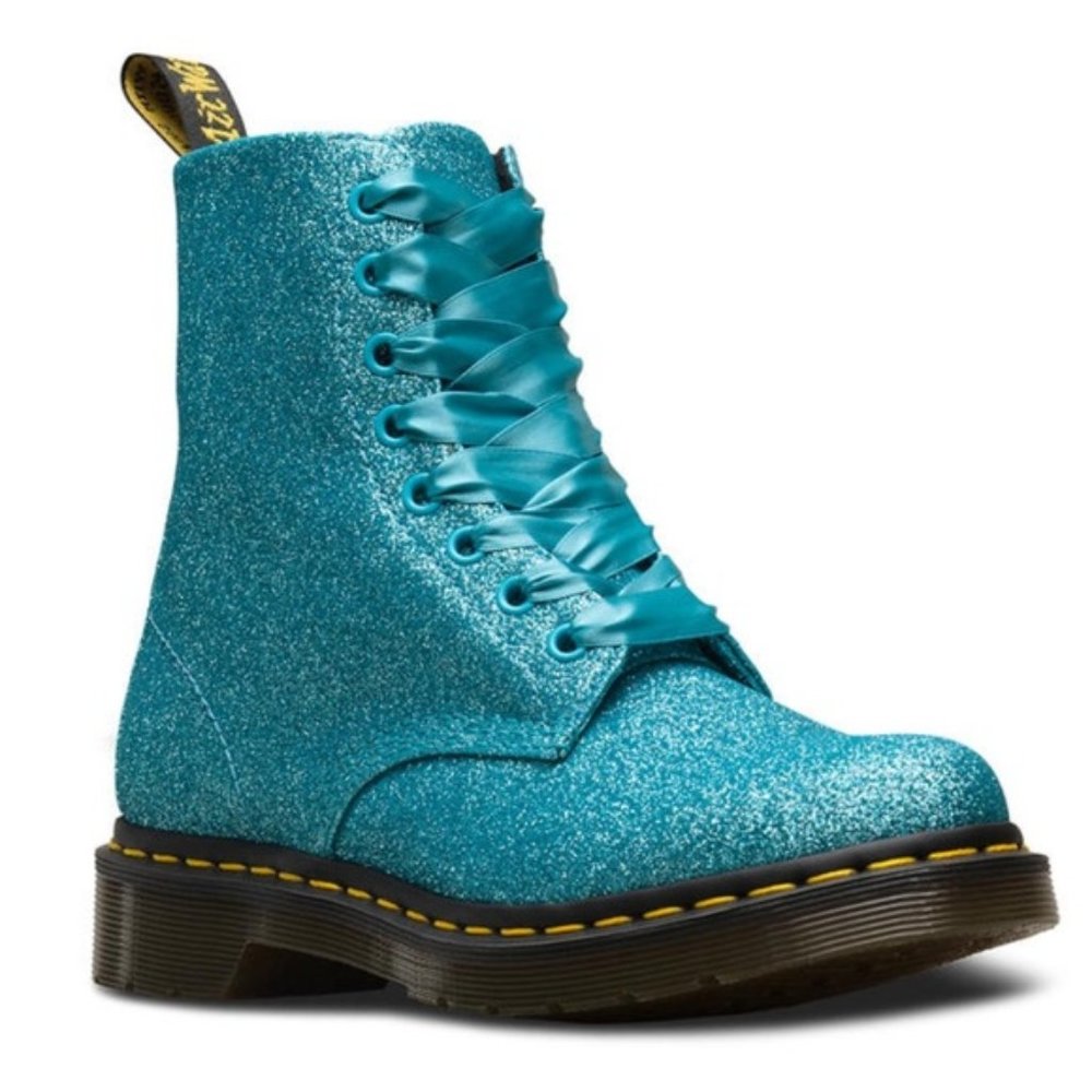 Dr. Martens 1460 Pascal Glitter Boot Turquoise